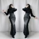 Surface Spell Gothic Nyx Fishtail Long Skirt(5 Colours)